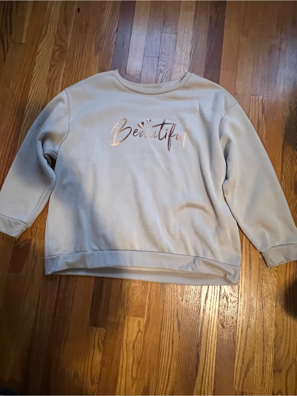SHEIN Cream Curve 4XL Cozy Fleece Pullover